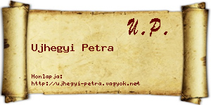 Ujhegyi Petra névjegykártya