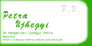 petra ujhegyi business card